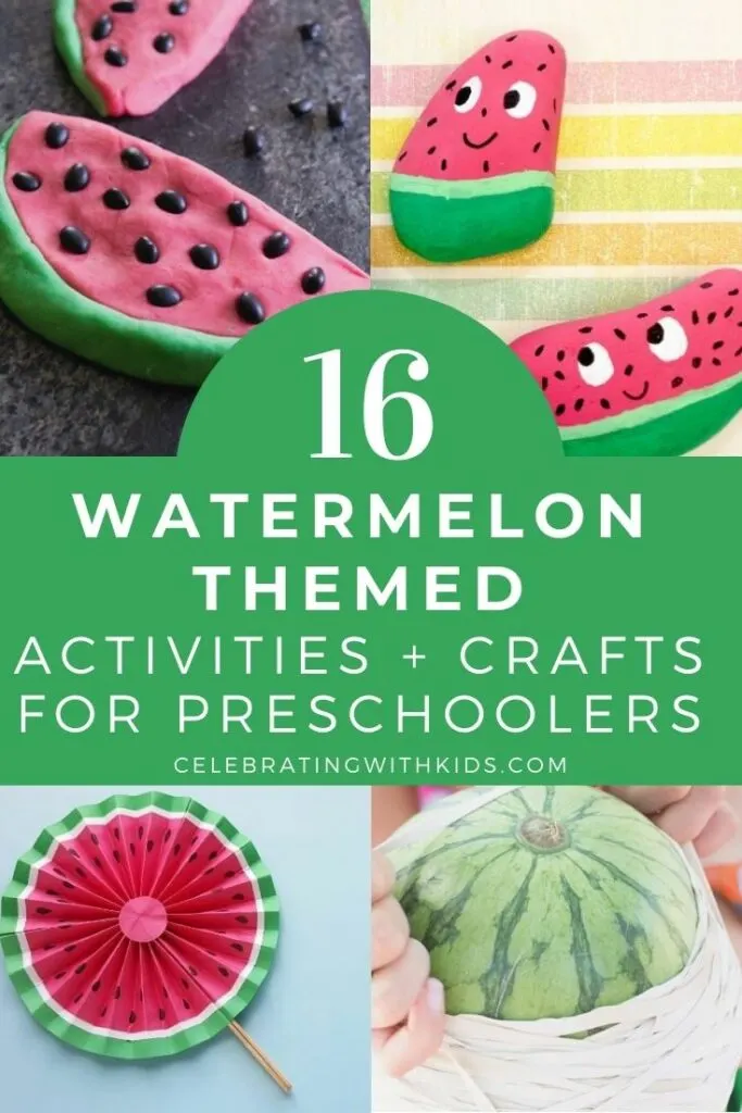 Watermelon Paper Fan Craft For Kids