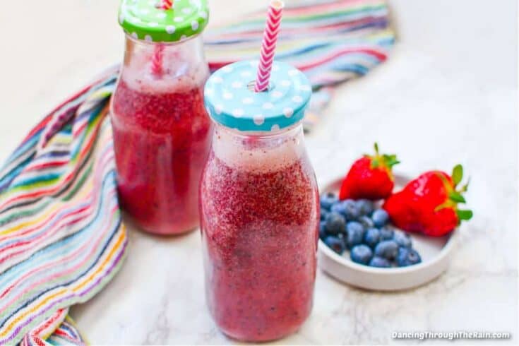 Image for Easy Berry Green Smoothie (With Banana And Kale)