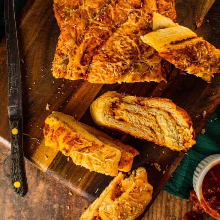 Image for Cheesy Pizza Bread Recipe - Saporito Kitchen