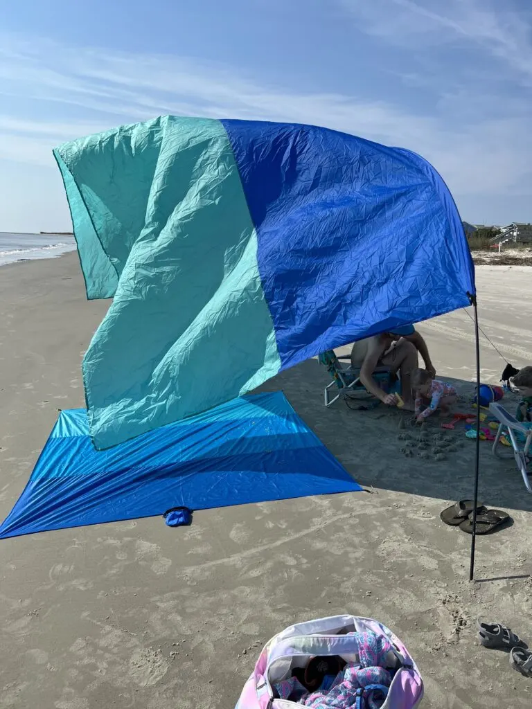 shibumi beach shade on the beach