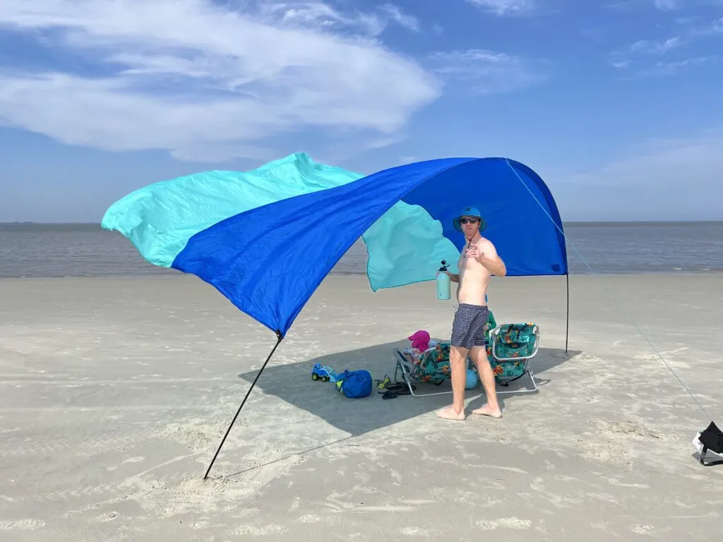 shibumi beach shade on the beach