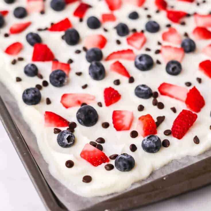 Image for Frozen Yogurt Bark {5 Minute Recipe!} with Berries & Chocolate Chips