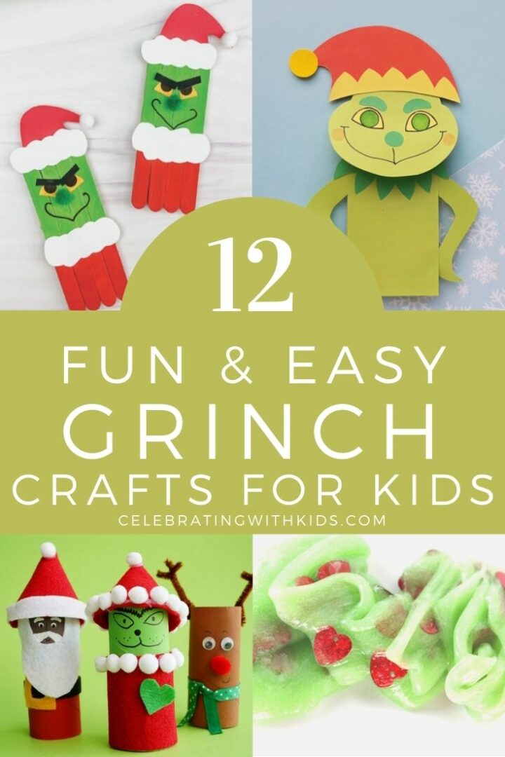 12 fun and easy Grinch crafts for kids - Celebrating with kids