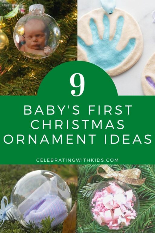 9 homemade baby's first ornaments - Celebrating with kids