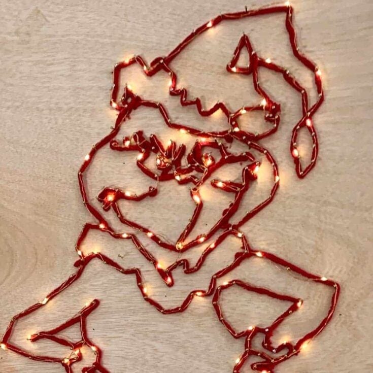 Image for DIY Grinch String Art With Lights | Christmas Decoration Tutorial