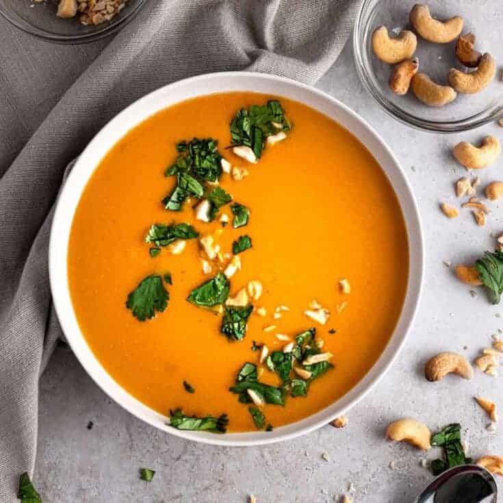 Image for Cashew Carrot Ginger Soup (Vegan, Gluten-Free)
