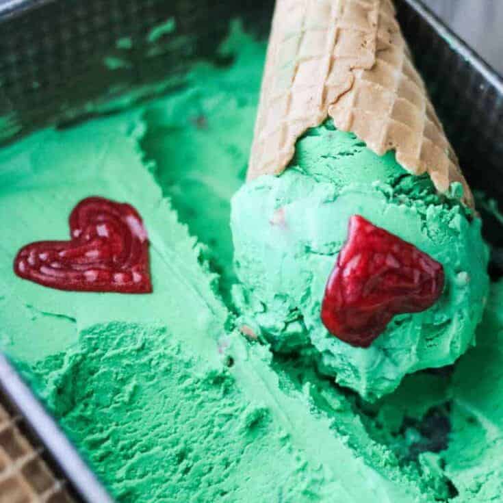 Image for Grinch No Churn White Chocolate Mint Ice Cream
