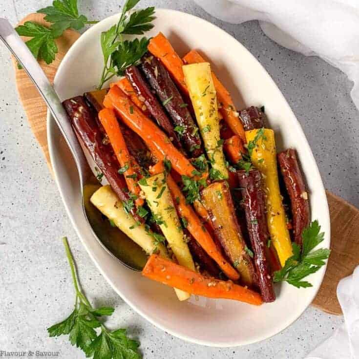 Image for Roasted Carrots with Honey-Mustard Glaze