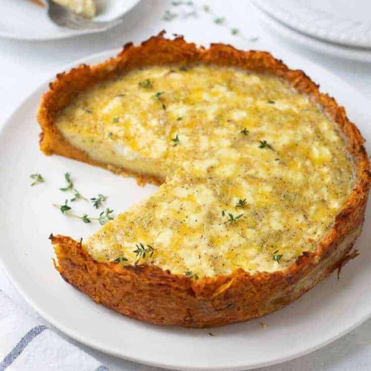 Image for Sweet Potato Crust Quiche (with Goat Cheese!)