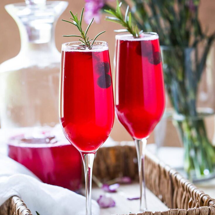 Image for Healthy & Festive Cranberry Mimosa Recipe