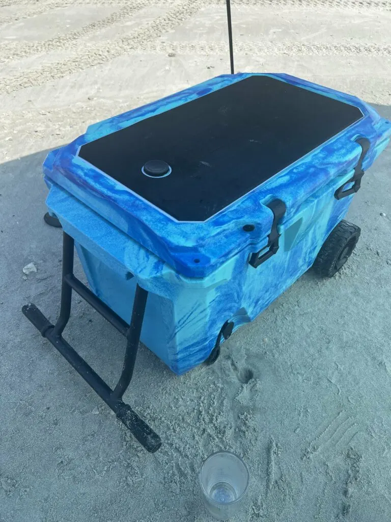 Brumate Brutank cooler on the beach