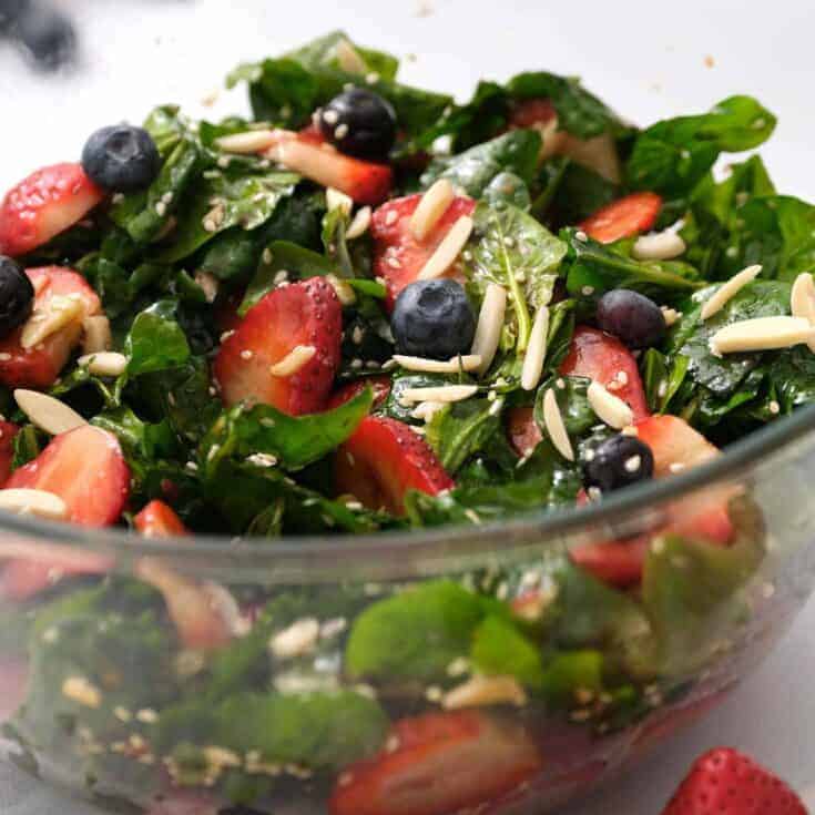 Image for Strawberry Spinach Salad (With Sesame Seed Balsamic Vinegar Dressing)