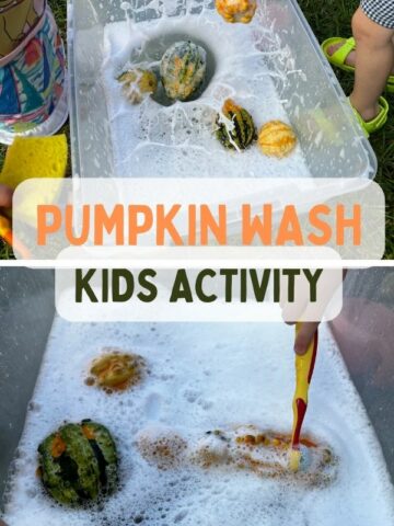pumpkin wash kids activity