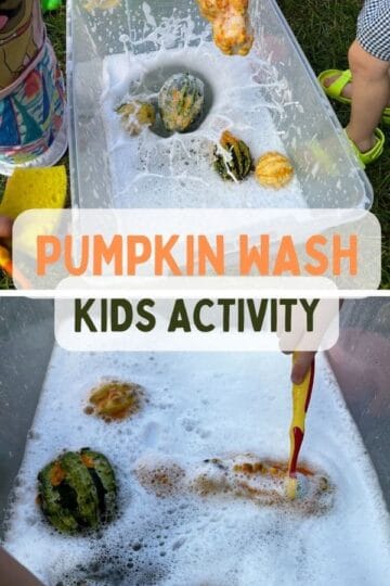 pumpkin wash kids activity
