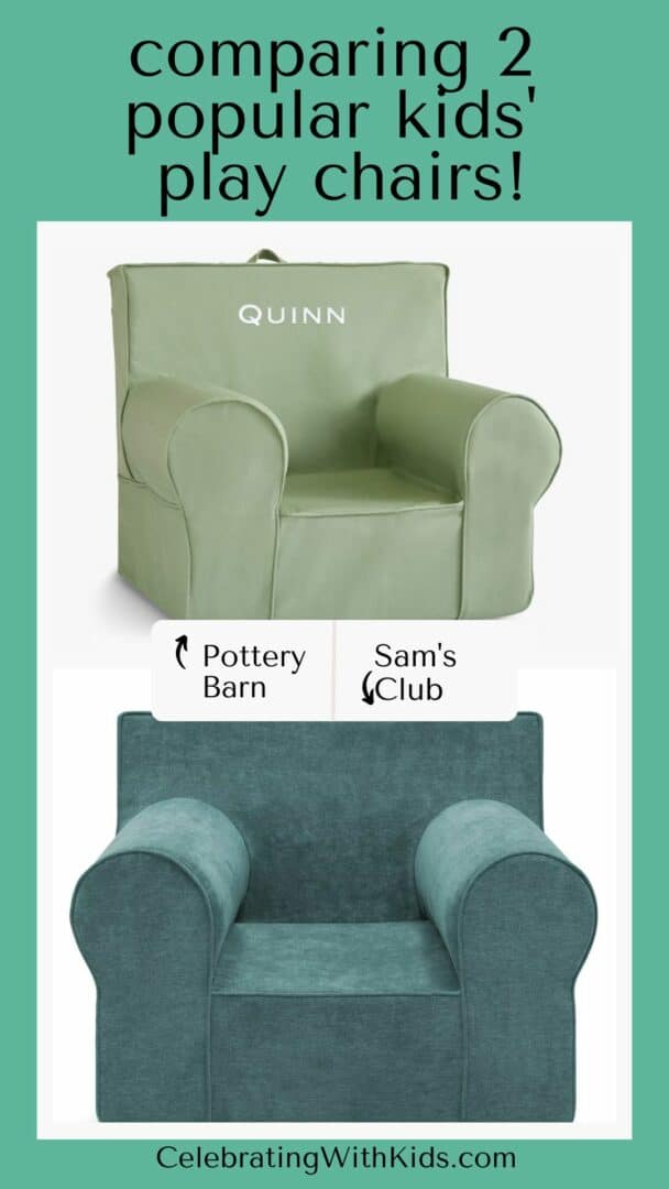 Member's Mark Jumbo Kids' Explorer Chair vs Pottery Barn Anywhere Chair