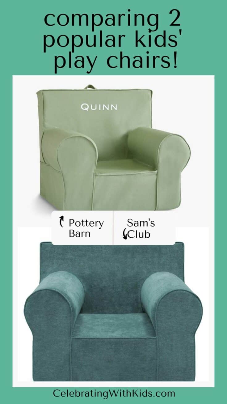 Member's Mark Jumbo Kids' Explorer Chair vs Pottery Barn Anywhere Chair