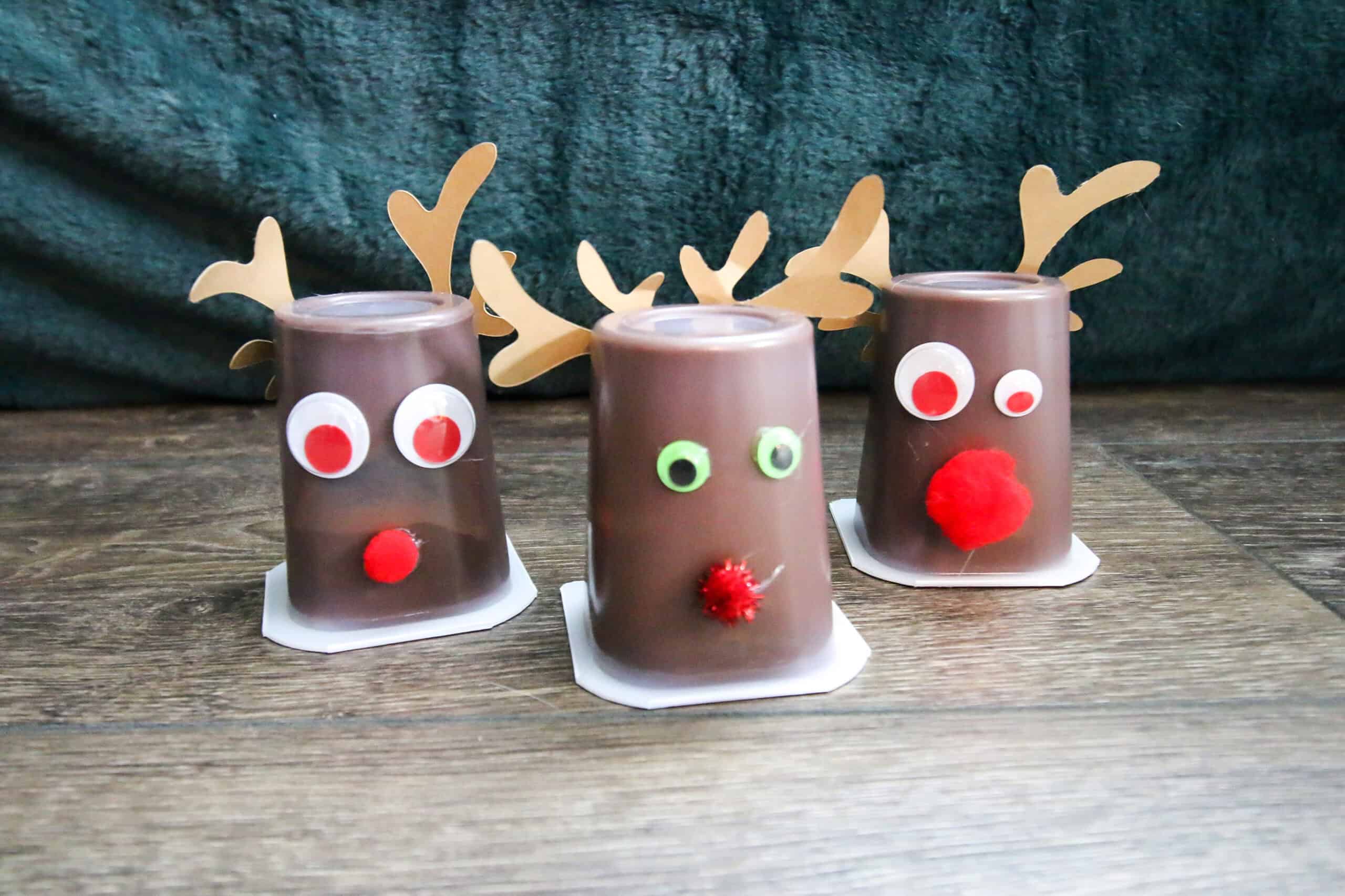 Reindeer pudding cups an easy Christmas class gift idea Celebrating