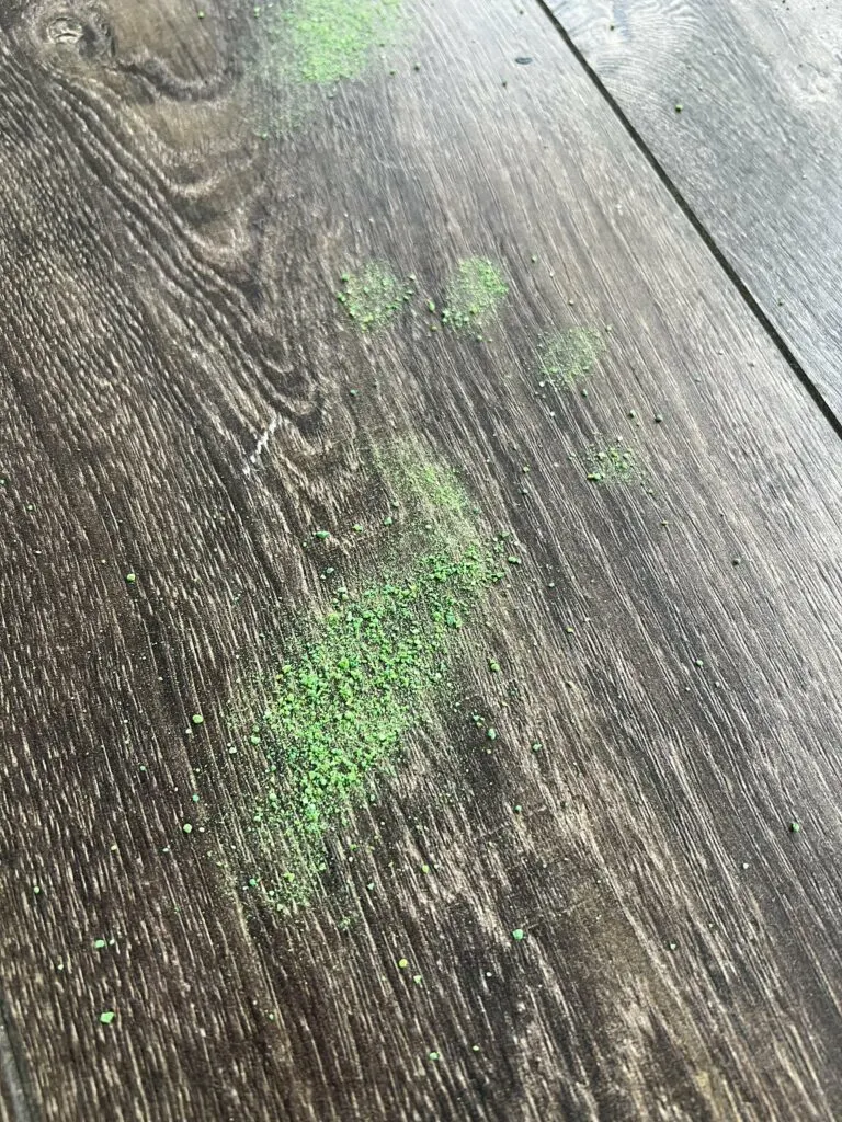 close up of leprechaun footprint