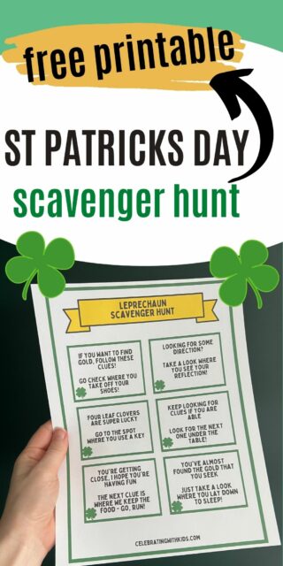 Free Printable St Patrick's Day Scavenger Hunt - Celebrating with kids