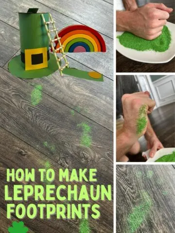 how to make leprechaun footprints