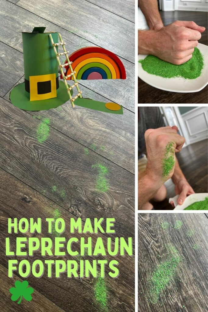 how to make leprechaun footprints