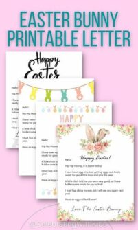 Easter bunny letter - free printable! - Celebrating with kids