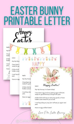 easter bunny printable letters