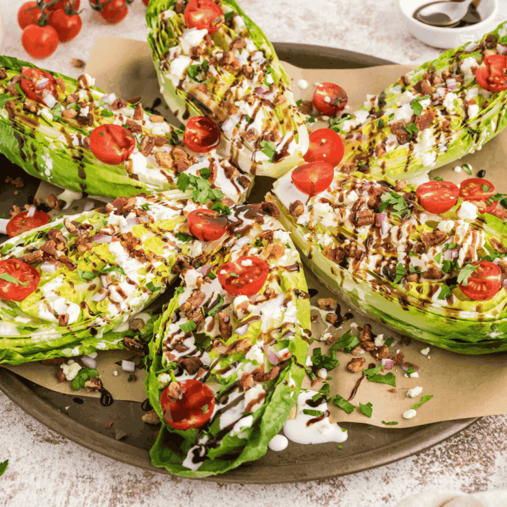 Image for Best Steakhouse Wedge Salad Recipe (with Romaine)