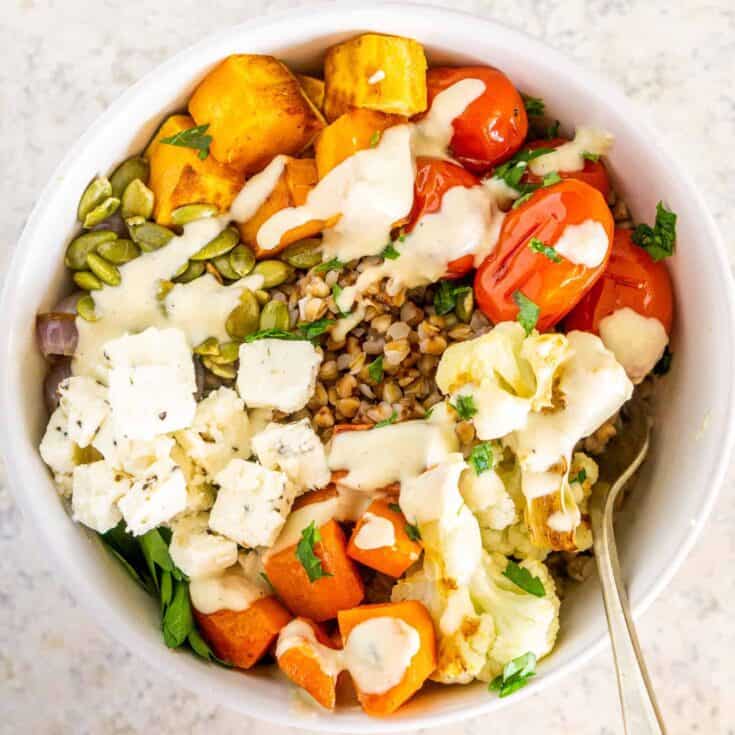 Image for Buckwheat Bowls with Roasted Vegetables and Tahini Sauce