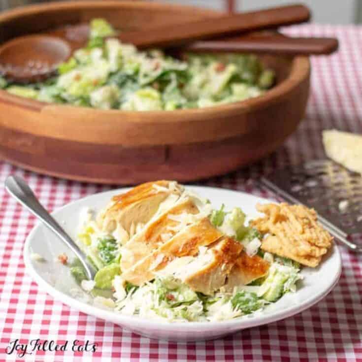 Image for The BEST Keto Caesar Salad - Low Carb, THM S, Gluten-Free, Grain-Free