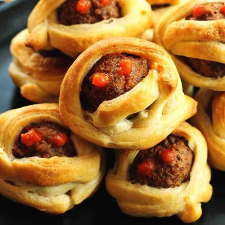Image for Easy mummy meatballs: a vegetarian Halloween recipe