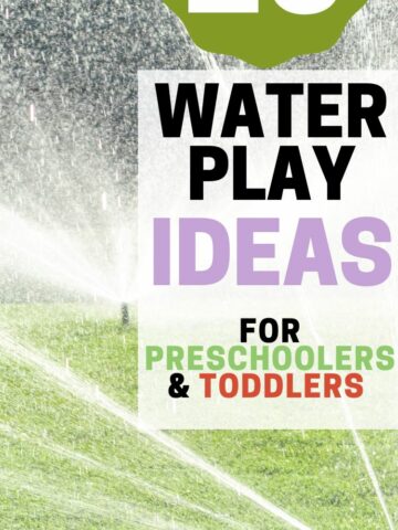 water play ideas for preschoolers & toddlers