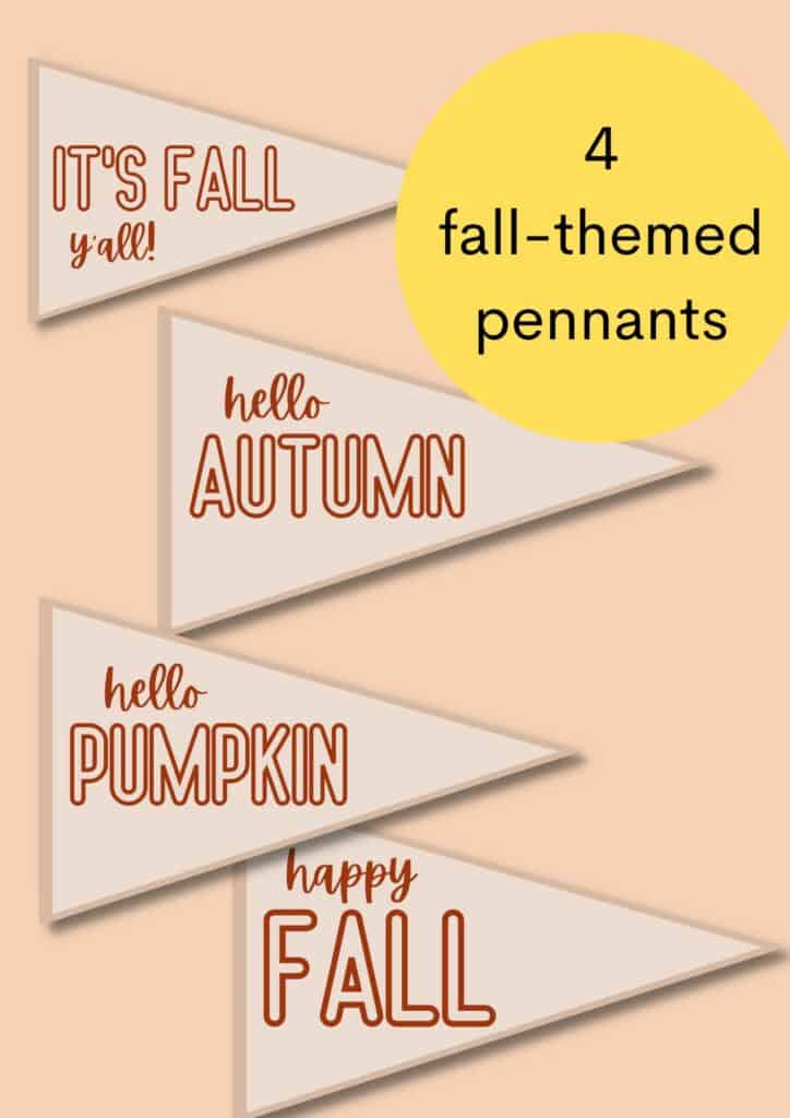 fall themed penants