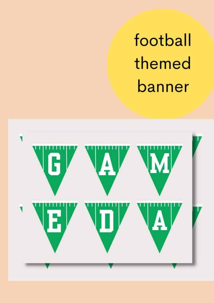 game day football banner