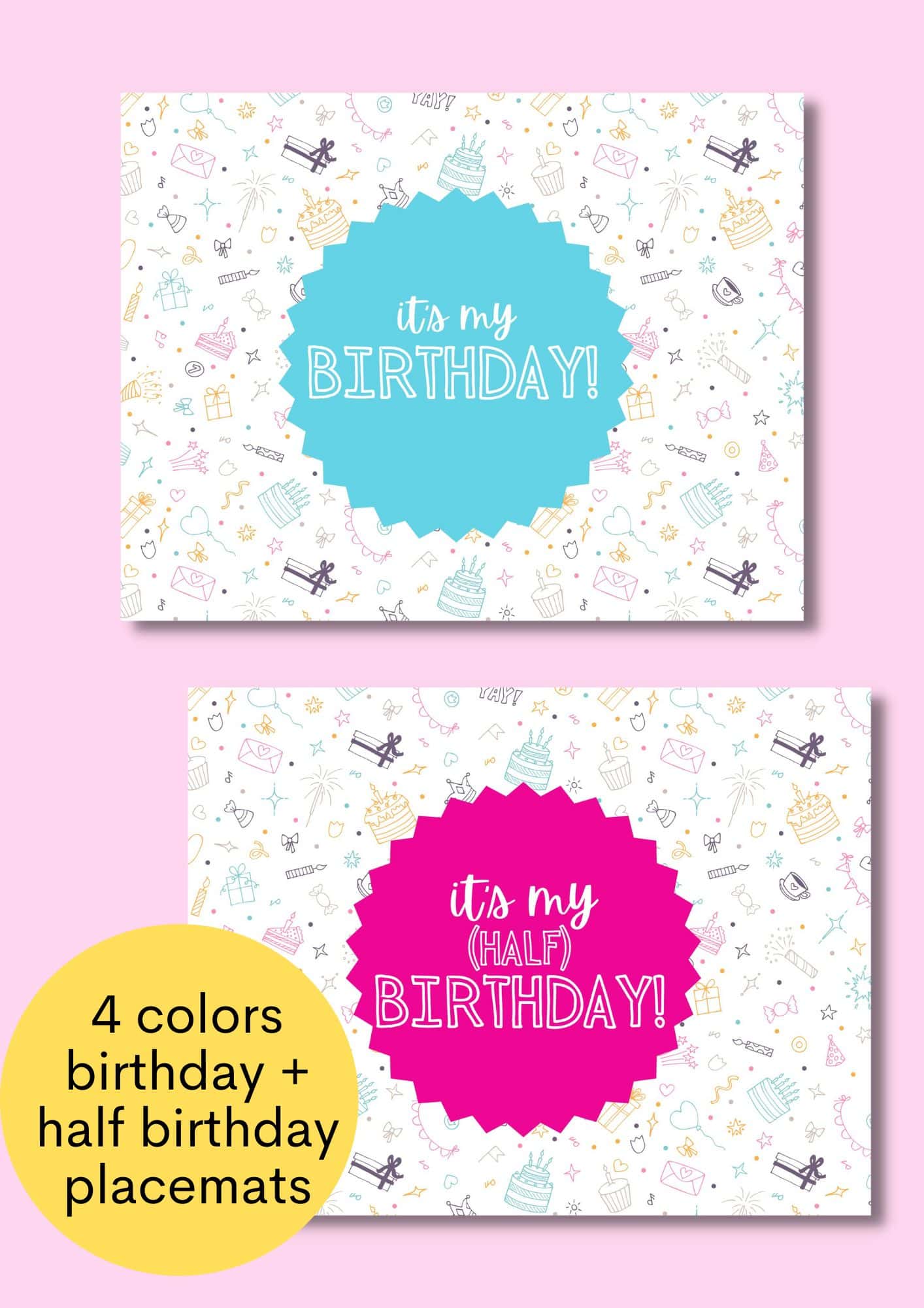 birthday placemats