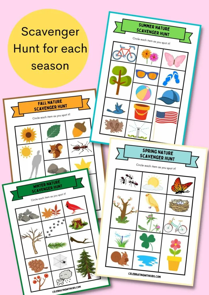 Scavenger Hunts for Kids - Celebrating with kids