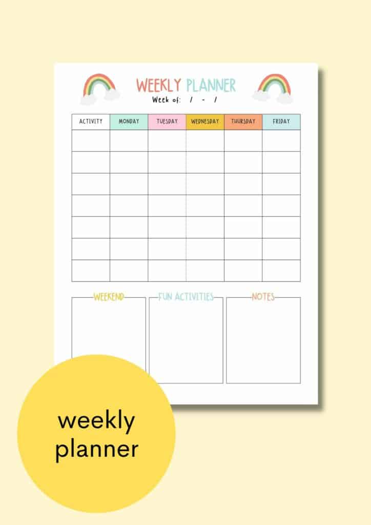 weekly planner