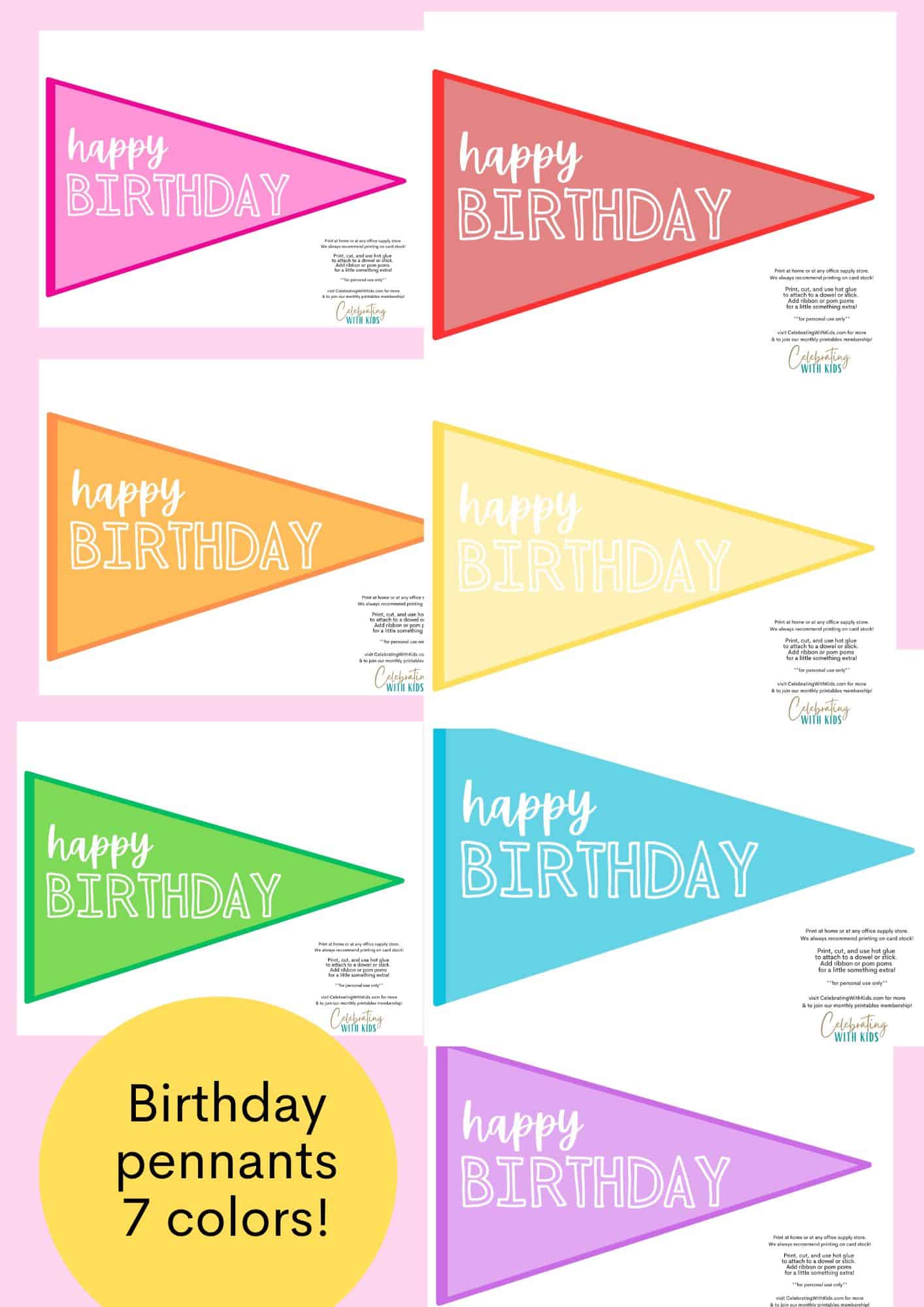birthday pennants