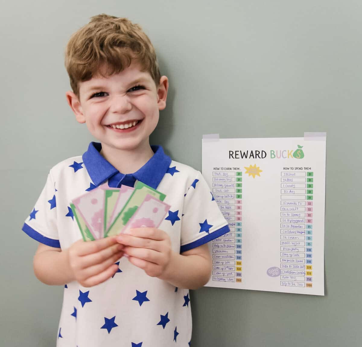 Free Printable Reward Money for kids - Celebrating with kids