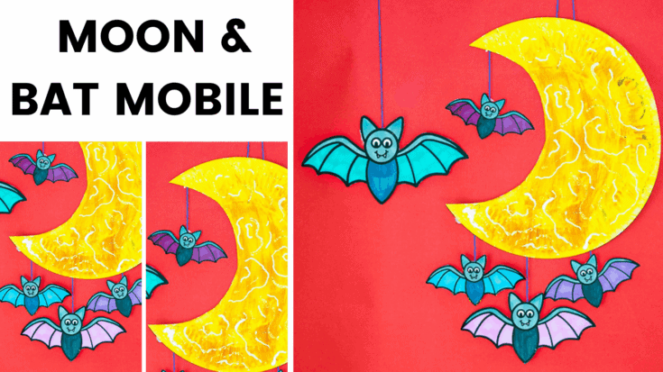 Image for Moon and Bat Mobile - Printable Moon and Bat Craft