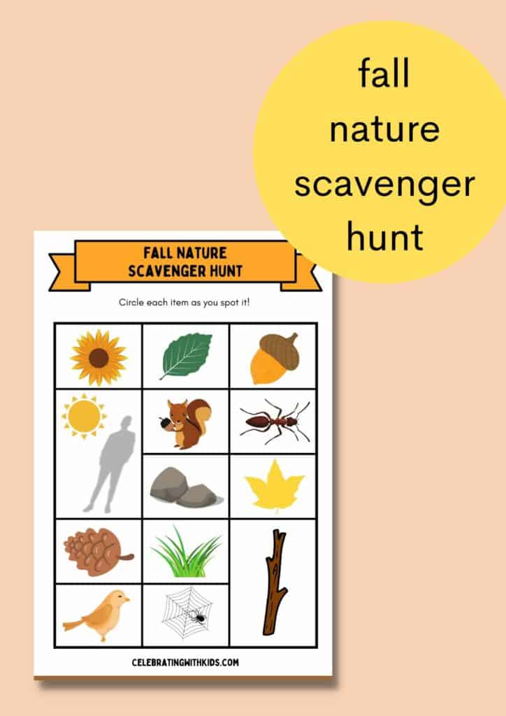 fall nature scavenger hunt
