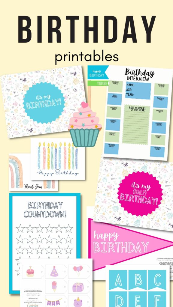 birthday printables