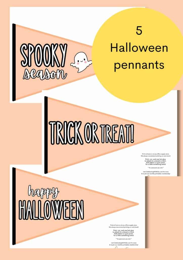 halloween pennants