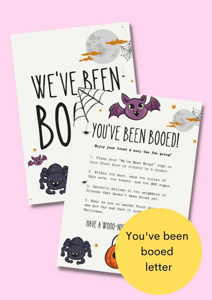 You've been booed letter