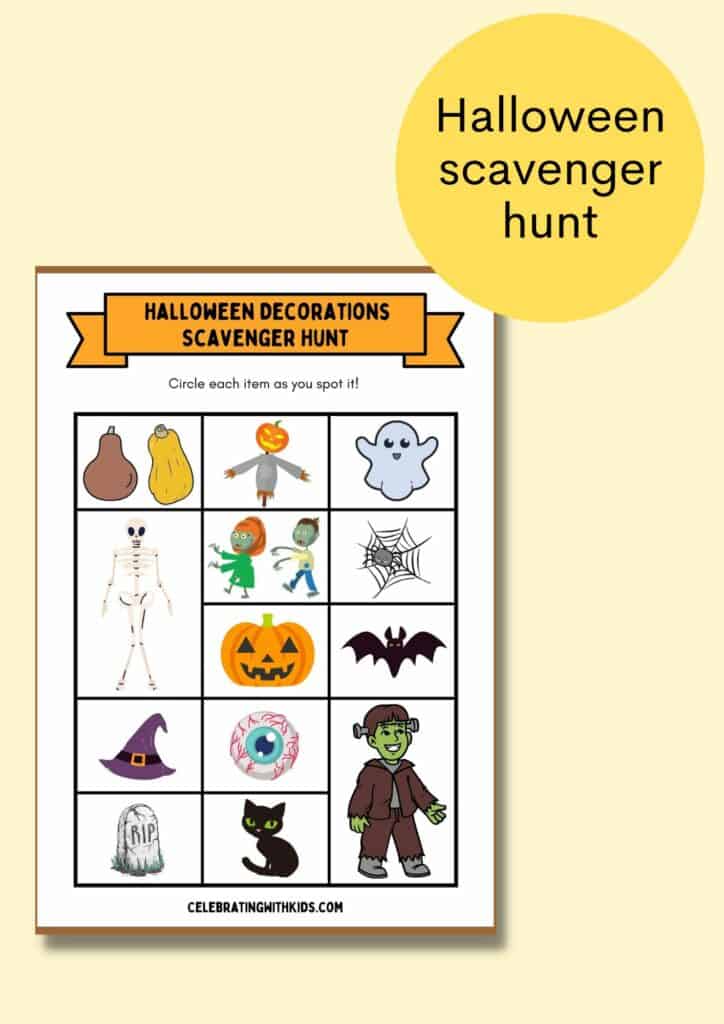halloween scavenger hunt