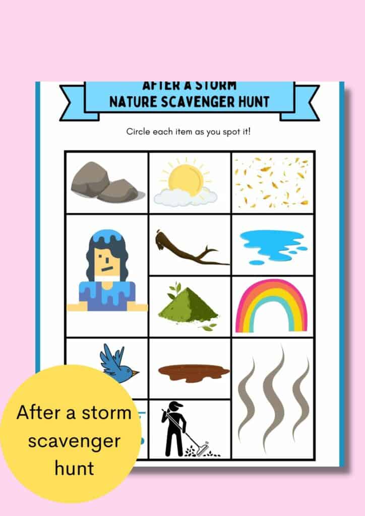 after a storm scavenger hunt