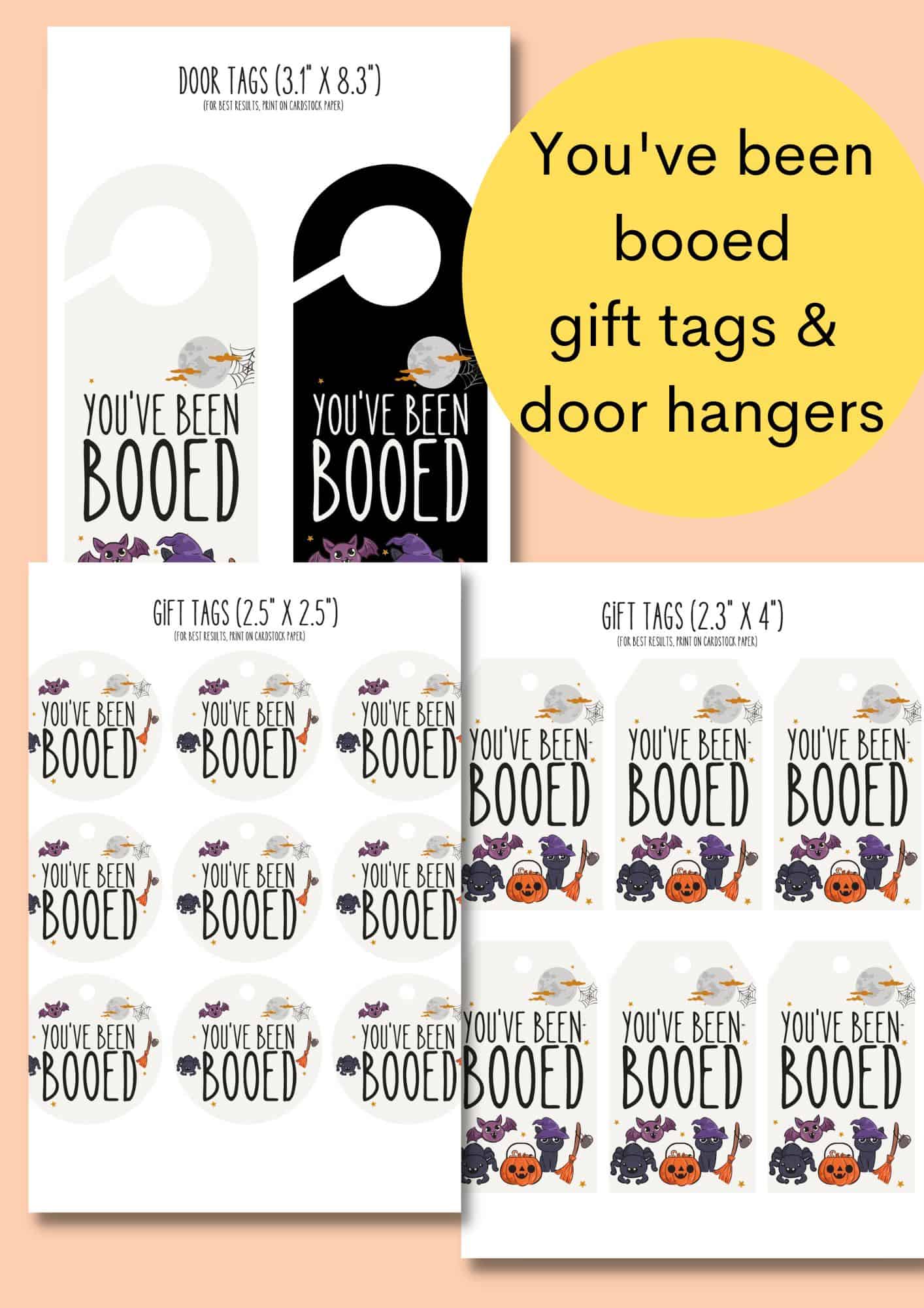 You've been booed door hangers and gift tags