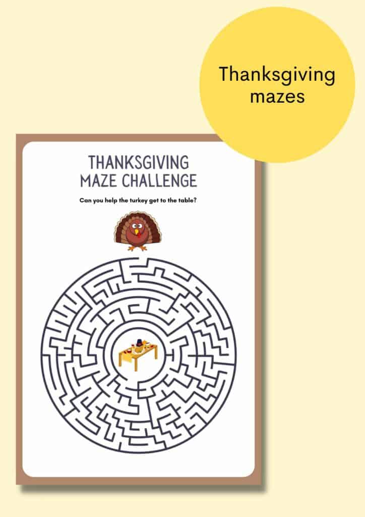 thanksgiving maze