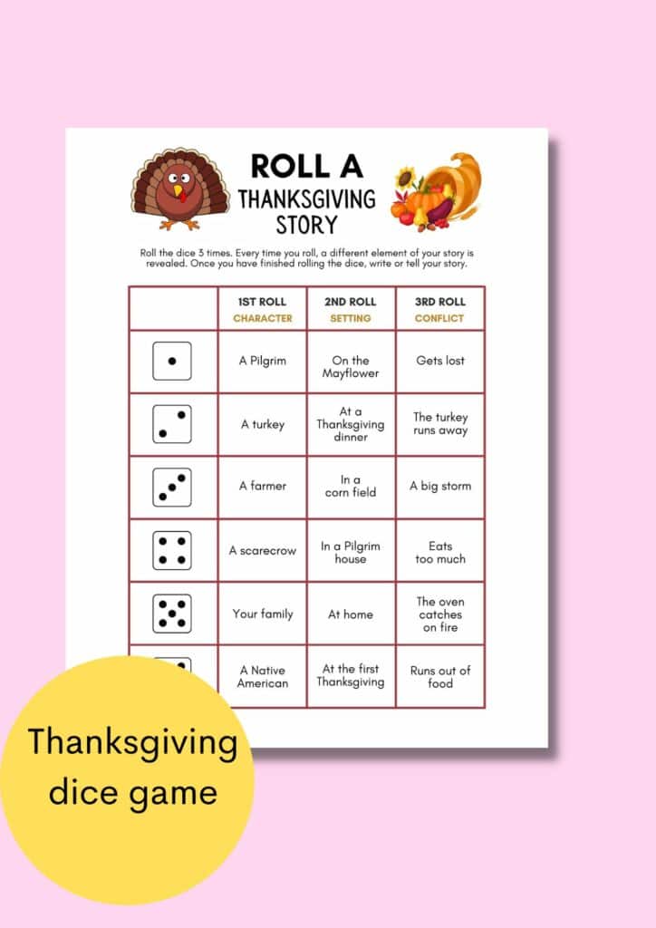 thanksgiving dice game