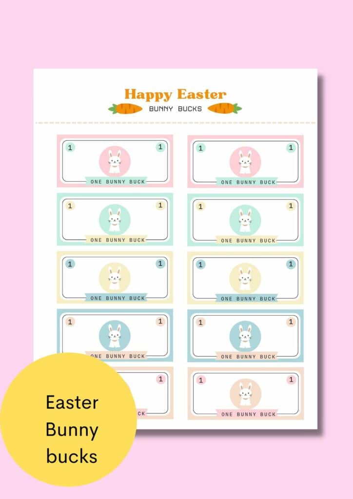 easter bunny bucks